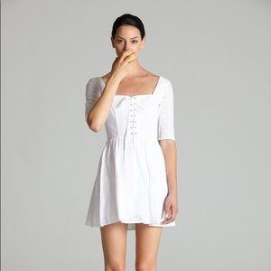 L’Ecole Des Femmes Bardot White Eyelet Dress
